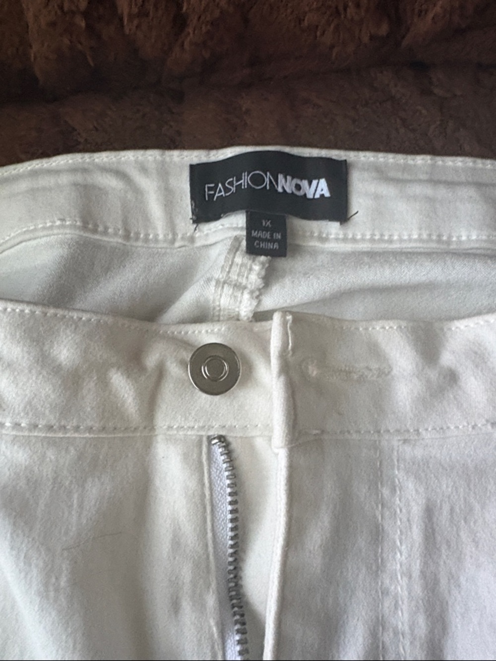 Fashion Nova White High-Rise Jeans - Clean White Denim